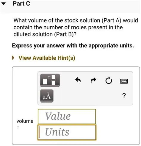 Calculating the Volume of the Stock Solution