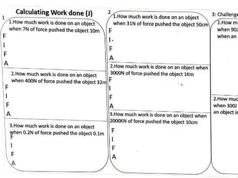 Calculating Work Done by a Lever