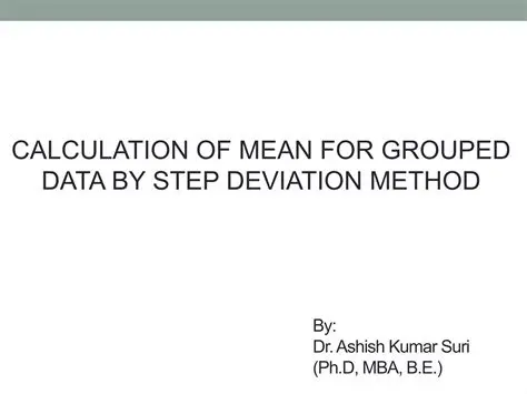Calculation of Mean Values