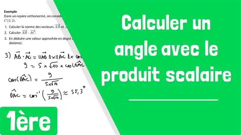Calculer le produit scalaire entre les vecteurs CA et CV
