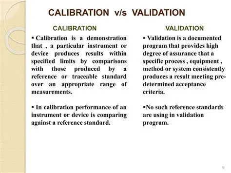 Calibration and Validation