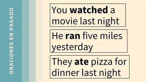 Cambio de oraciones al pasado