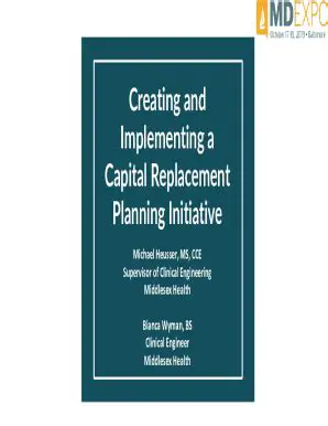 Capital replacement planning