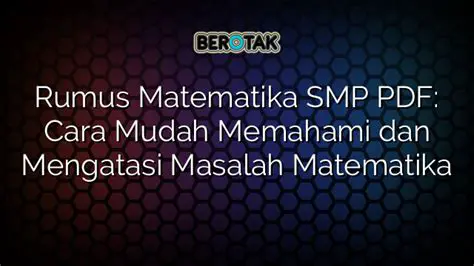 Cara Mengatasi Masalah Matematika