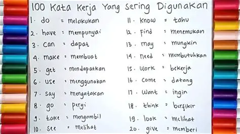 Cara Menguasai Kata Kerja dalam Bahasa Inggris