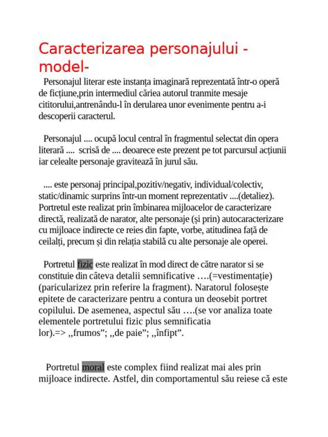 Caracterizarea Personajului a lui Nicachi Barabumbosaur de Cezar Petrescu