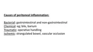Causes of Peritoneal Inflammation