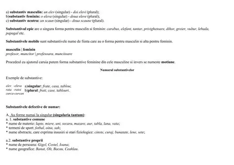 Cautati 10 substantive la masculin si 10 substantive la feminin si traducutile cu articole hotarite