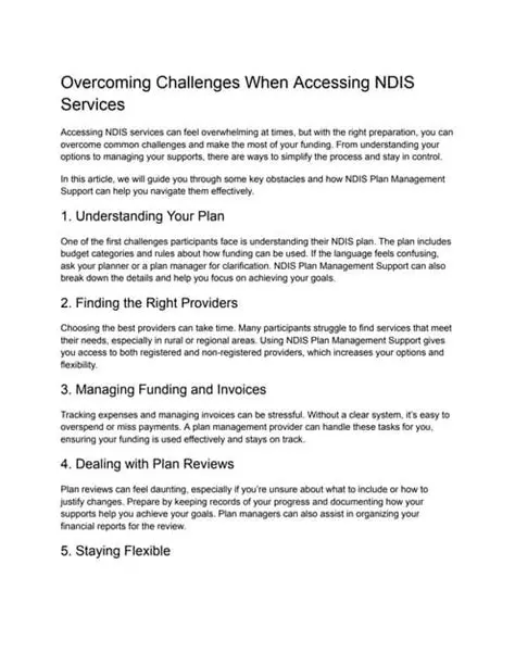 Challenges in Accessing NDIS Services