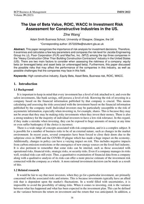 Characteristics of Constructive Industries