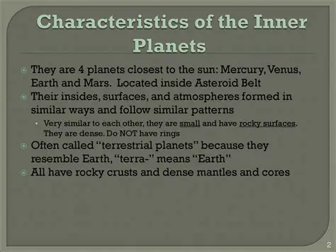 Characteristics of Individual Inner Planets