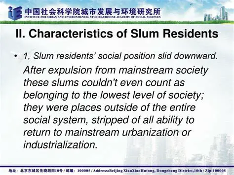 Characteristics of slum residents