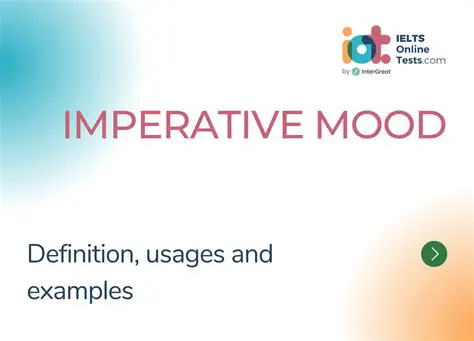 Characteristics of the Imperative Mood