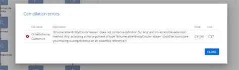 Check for compilation errors