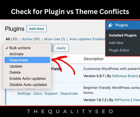 Check for plugin conflicts