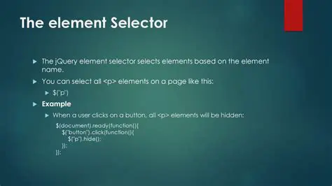 Check the element selector