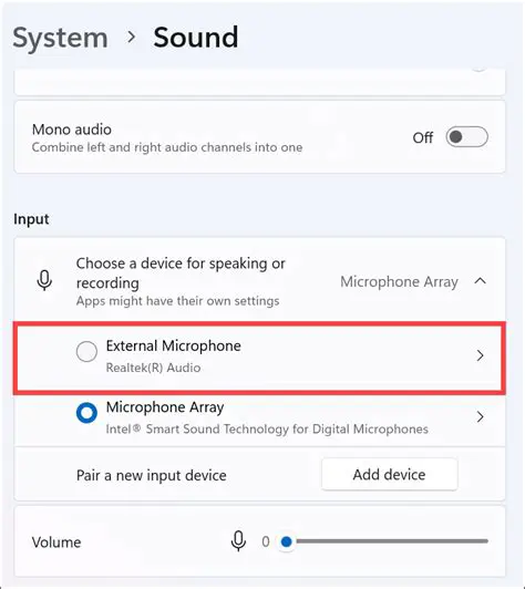 Check the microphone device