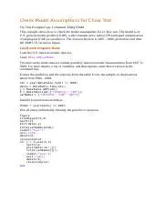 Check the model assumptions