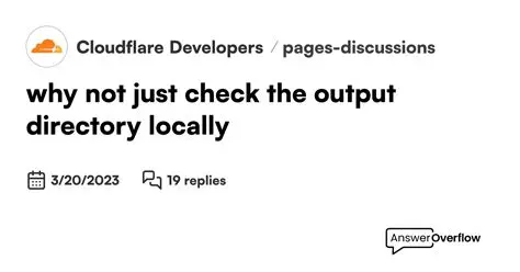 Check the output directory