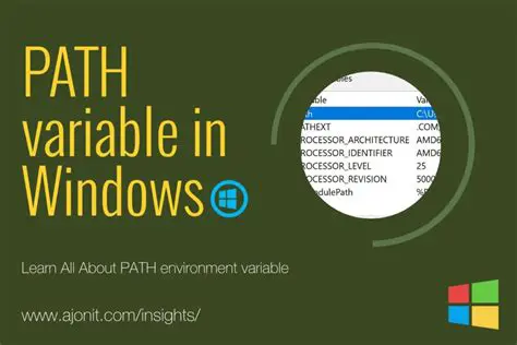 Check the PATH environment variable