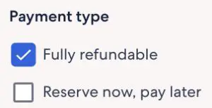 Check the Refundable Option