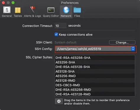 Check the Sequel Ace configuration