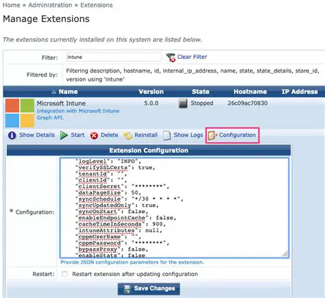 Check the share extension configuration