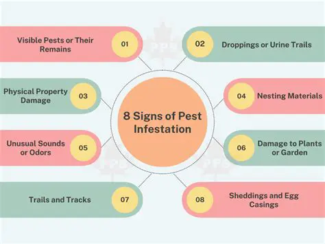 Checking for signs of pests