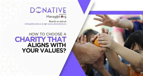 Choose a charity that aligns with your values