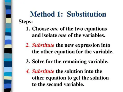Choose an equation to substitute