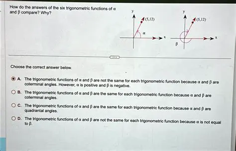 Choose the correct trigonometric function
