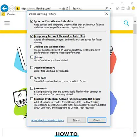 Clean the IE Internet Cache