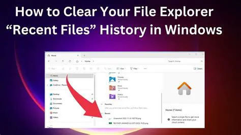 Cleaning Recent File History