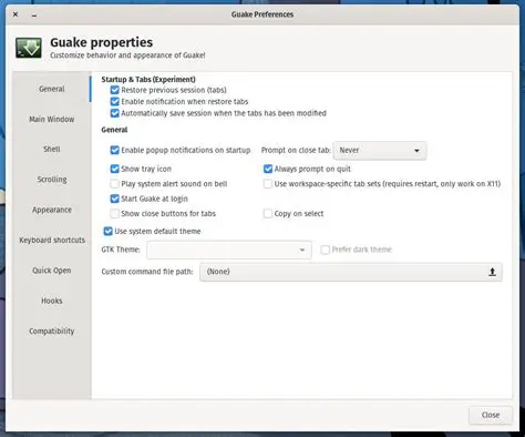 Close the Preferences Window