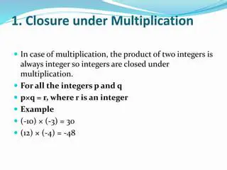 Closure under multiplication