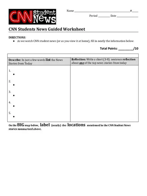 Unpacking CNN Student News: A Comprehensive Guided Worksheet Approach