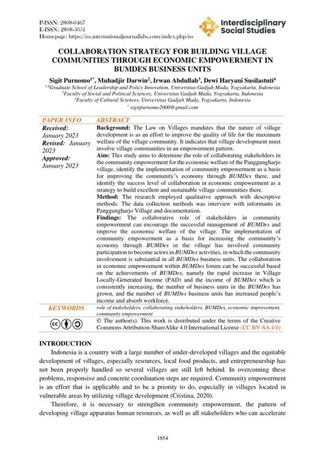 Collaboration between BUMDes and the government