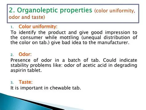 Color and aroma organoleptic