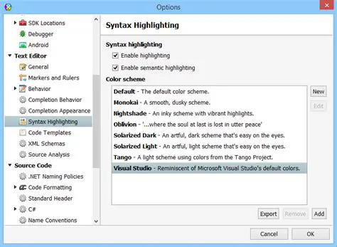 Colored Syntax Highlighting