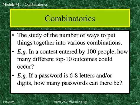 Combinatorics and Password Generation