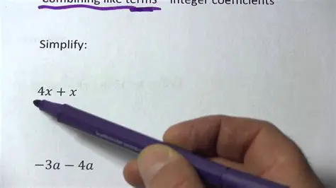 Combining Like Terms with Integer Coefficients