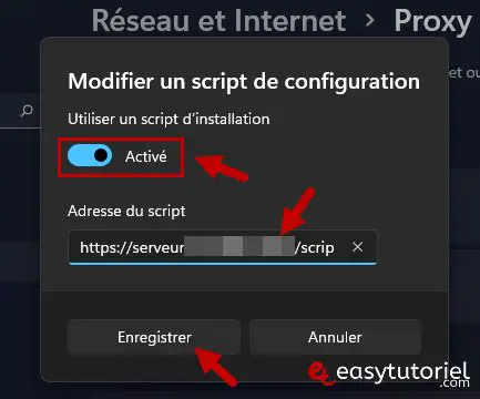 Comment configurer le script