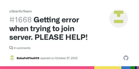 Common Causes of Error Trying to Join a Server