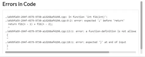 Common Errors in Programming