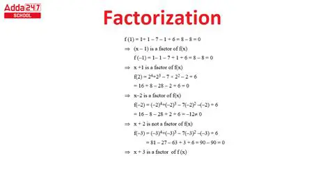 Common Factorization Techniques