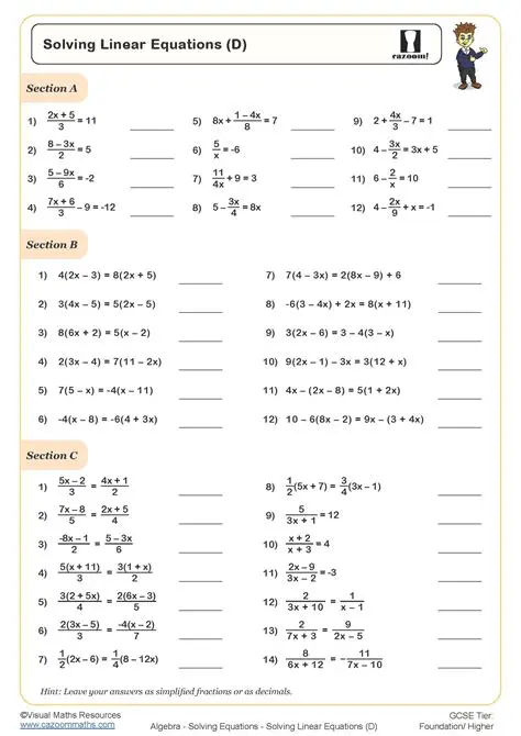 Common Mistakes to Avoid When Solving Linear Equations