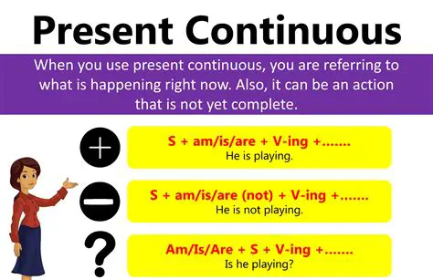 Common Uses of Continuous Present Writing