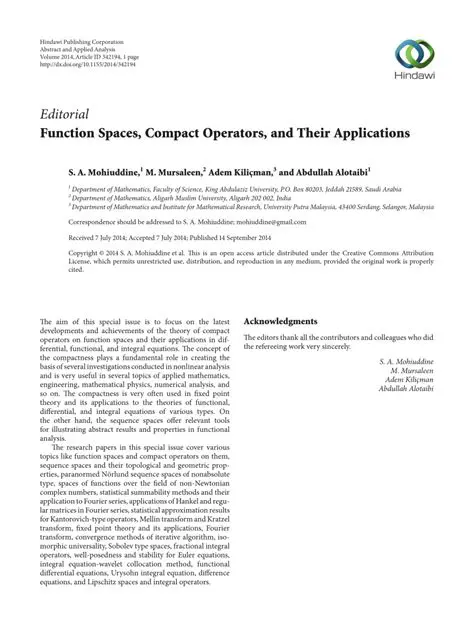 Compact Operators and Their Applications