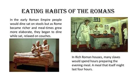 Compare the eating habits of ancient Romans to how people eat today
