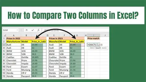Compare Values and Formulas
